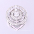 brooch back pins artificial diamond brooch sapphire blue big round brooch pin